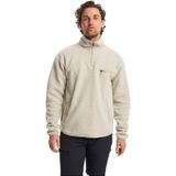 Tenson fleece half zip sweater effen beige polyester