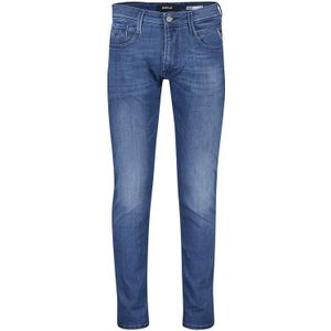 Replay jeans blauw effen denim zonder omslag