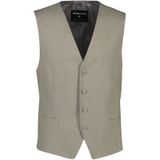 Strellson gilet beige effen katoen steekzakken normale fit