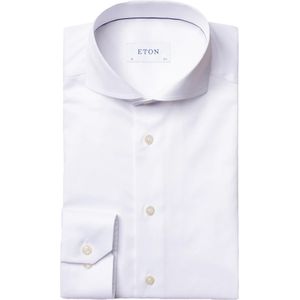 Eton overhemd Slim Fit wit effen