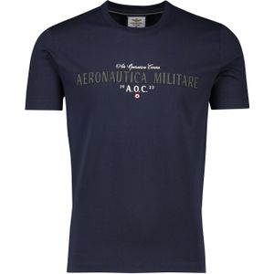 Donkerblauw Aeronautica Militare t-shirt met opdruk
