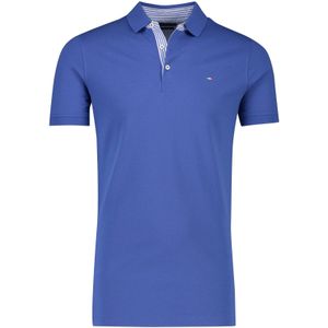 Extra lang Portofino polo katoen korte mouw blauw