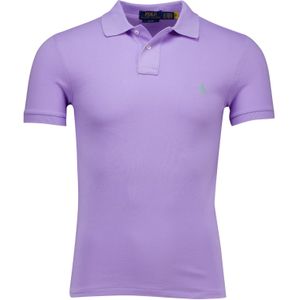 katoenen Polo Ralph Lauren polo lila effen slim fit