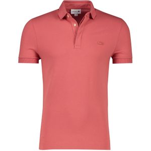 3-knoops Lacoste polo regular fit rood katoen