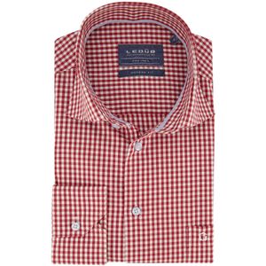Ledub - Overhemd - Rood Geruit - Katoen - Normale Fit