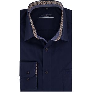 Casa Moda business overhemd wijde fit donkerblauw effen