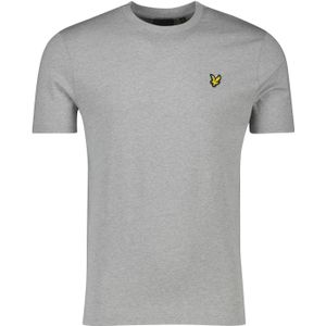 Lyle & Scott t-shirt met logo slim fit grijs ronde hals