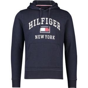 Tommy Hilfiger sweater blauw geprint katoen hoodie