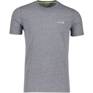 NZA t-shirt grijs normale fit katoen met opdruk