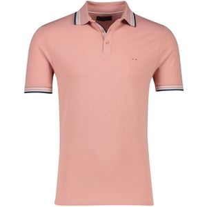 Portofino polo normale fit lichtroze effen katoen zwart roze details Imola