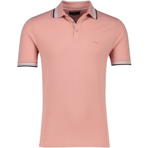 Portofino polo normale fit lichtroze effen katoen zwart roze details Imola