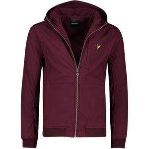 winterjas Lyle & Scott rood effen rits normale fit