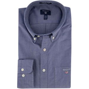 Overhemd Gant blauw button-down boord gestreept normale fit