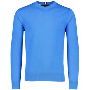 Blauwe Tommy Hilfiger sweater katoen