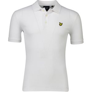 katoenen Lyle&Scott poloshirt wit effen slim fit