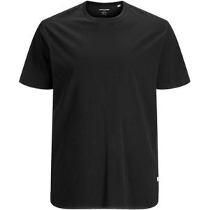 Jack & Jones T-shirt zwart uni Plus Size ronde hals