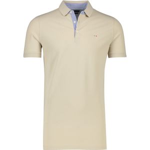 Korte mouw Portofino polo extra lang 3-knoops beige