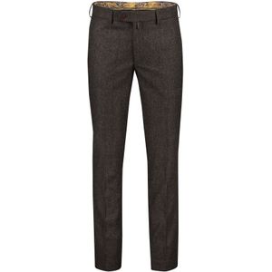 Meyer Bonn Modern Fit pantalon bruin effen lamswol