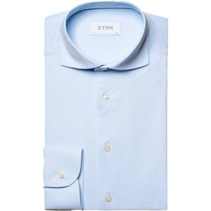 Eton stretch business overhemd Four-way slim fit lichtblauw