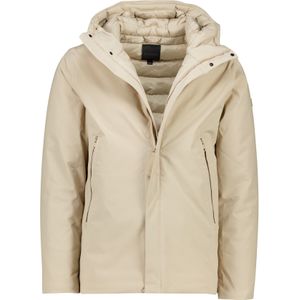 winterjas Elvine polyester effen beige normale fit