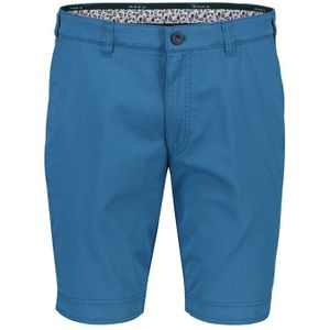 M.E.N.S. bermuda Kuba blauw effen katoen normale fit