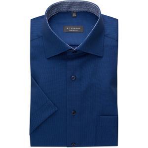 Eterna shirt korte mouw Comfort Fit donkerblauw