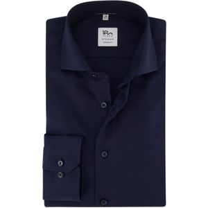 Eterna business overhemd Modern Fit donkerblauw effen 100% katoen normale fit