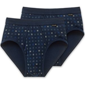 5=4 Schiesser slip donkerblauw motief 2-pack