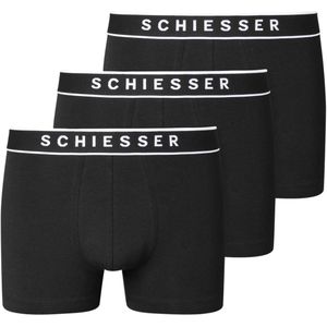 Schiesser boxershorts 95/5 3-pack zwart