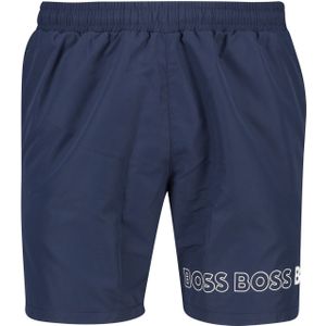 Hugo Boss zwembroek donkerblauw effen met elastiek