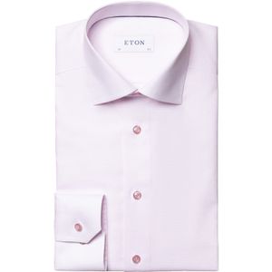 Katoenen Eton contemporary fit overhemd roze