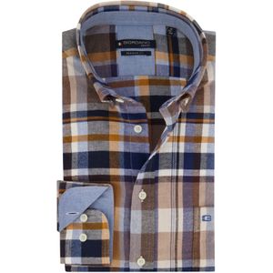 Giordano casual overhemd blauw gestreept katoen normale fit