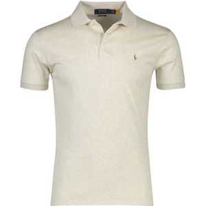 Poloshirt beige gemeleerd Ralph Lauren Slim Fit