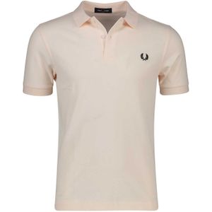Fred Perry poloshirt 2 knoops normale fit roze effen katoen