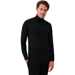 Cavallaro coltrui Slim Fit zwart merinowol