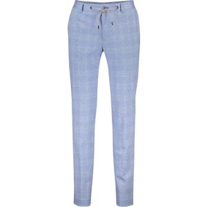 chino Blue Industry  blauw geruit touwsluiting