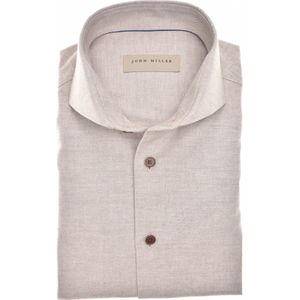 John Miller overhemd lichtbruin Tailored fit