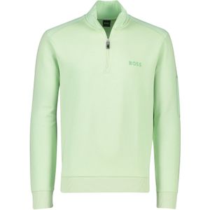 Hugo Boss groene sweater half zip katoen