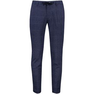 Born With Appetite normale fit chino navy geruit