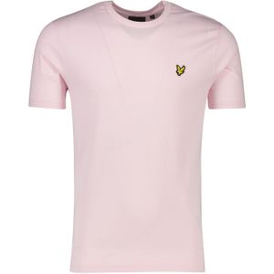 Lyle & Scott t-shirt roze slim fit ronde hals