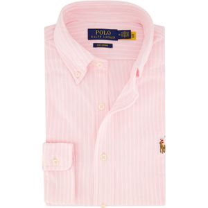 Polo Ralph Lauren katoen overhemd roze knitted gestreept