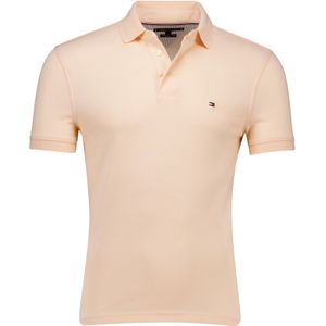 Tommy Hilfiger polo roze pique slim fit katoen