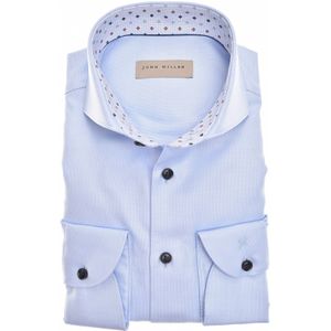 business overhemd John Miller Tailored Fit normale fit lichtblauw effen katoen