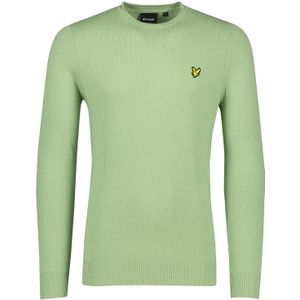 Trui Lyle&Scott groen effen katoen merinowol