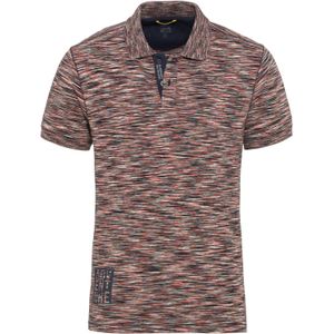 Camel Active polo rood geprint katoen multicolor