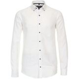 Overhemd Casa Moda casual wit effen linnen normale fit