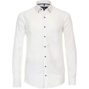 Overhemd Casa Moda casual wit effen linnen normale fit