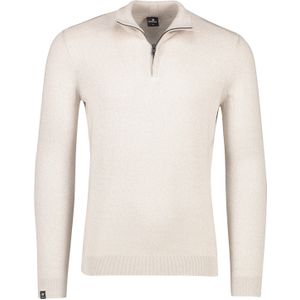 Vanguard half zip trui met rits beige katoen