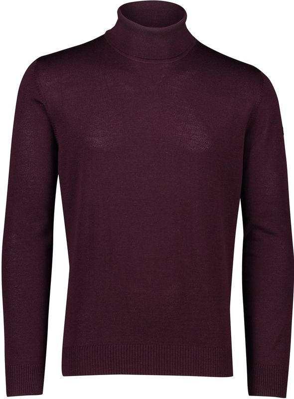 Coltrui Maerz aubergine effen merinowol wijde fit