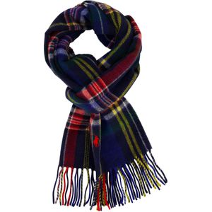 Wollen Polo Ralph Lauren sjaal blauw rood